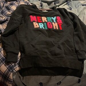 Merry & Bright Black Sweatshirt